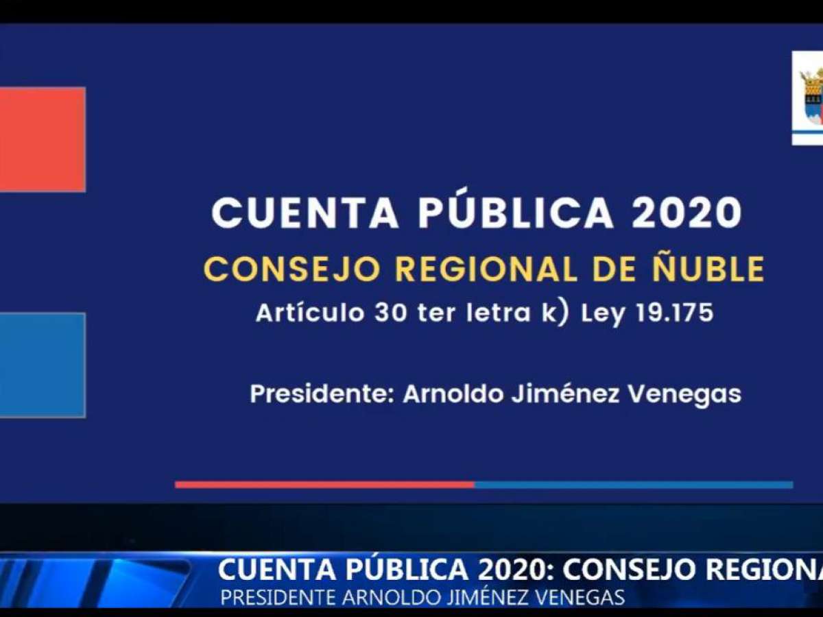 Arnoldo Jiménez realizó cuenta pública 2020 del Consejo Regional de Ñuble