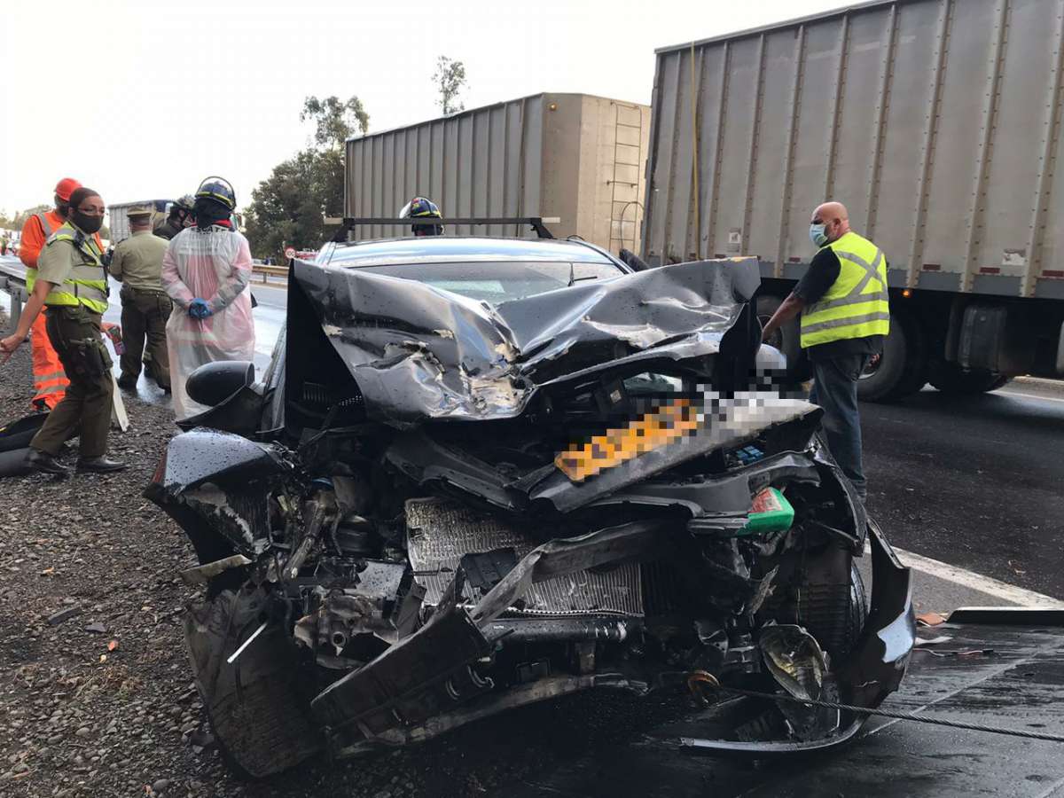 Carabineros de la SIAT Ñuble investiga accidente que dejó un conductor fallecido en la ruta 5 Sur