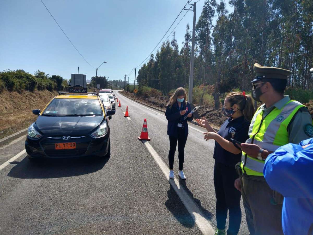 Instalan control preventivo en acceso a Cobquecura