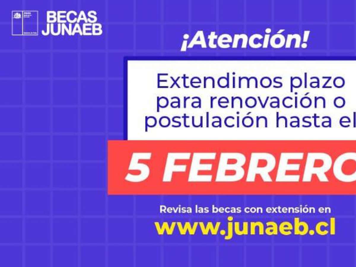 Junaeb amplía plazo de renovación y postulación online de becas 