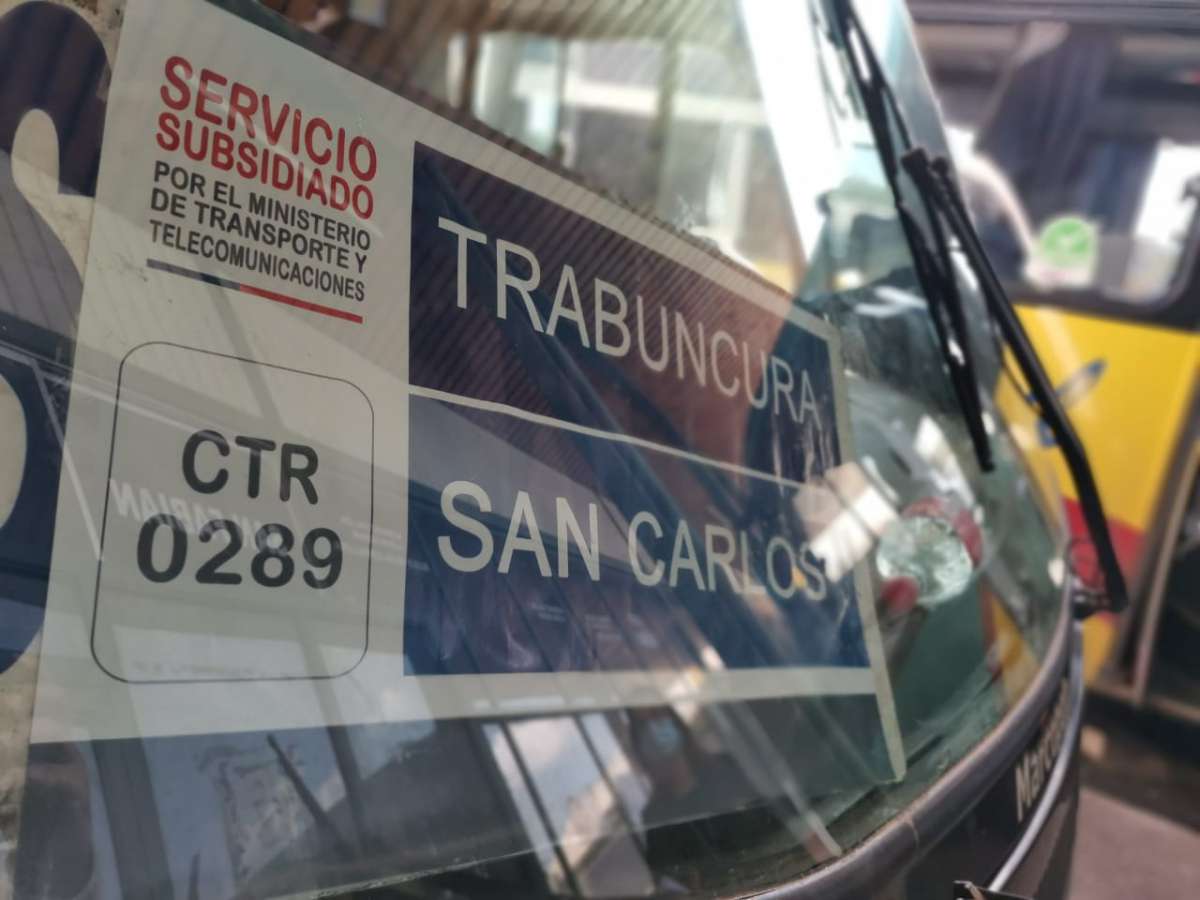 Se reinicia servicio de transporte subsidiado que une Trabuncura, San Carlos y San Fabián