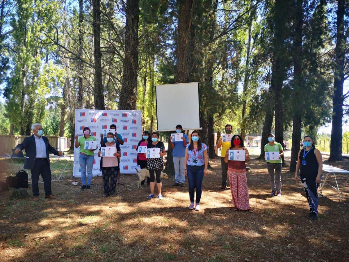 SERNATUR Ñuble capacita en Conciencia Turística a JJVV del Salto del Itata, de Yungay.