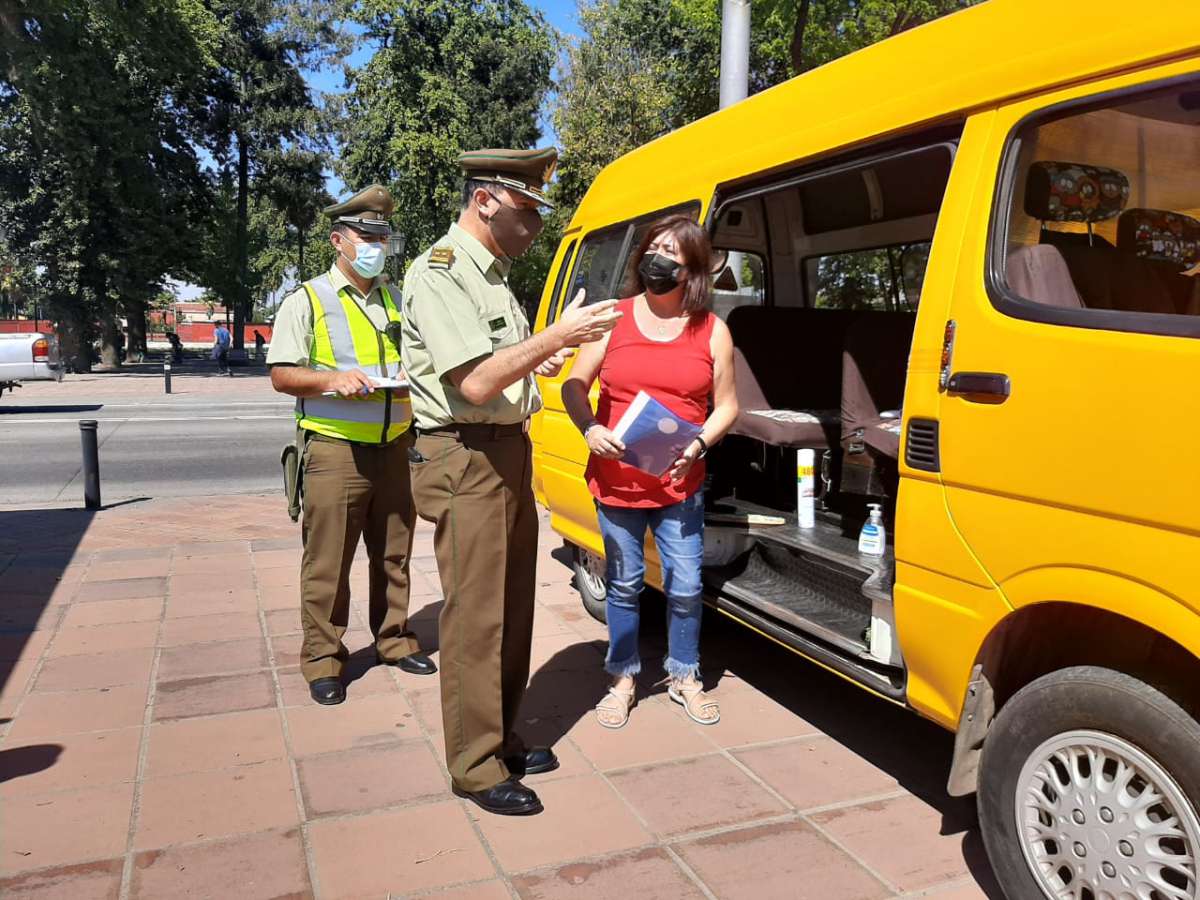 Carabineros inició este viernes plan de fiscalización al transporte escolar en Ñuble