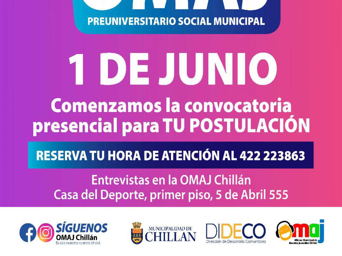 Preuniversitario Social gratuito preparará a jóvenes para la prueba de transición universitaria