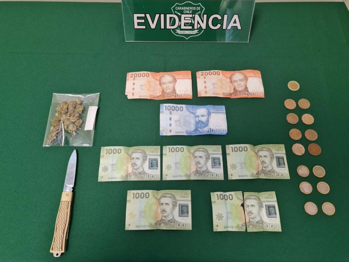 Carabineros detuvo en San Carlos a sujeto que vendía droga en la vía pública y que amenazó de muerte al personal