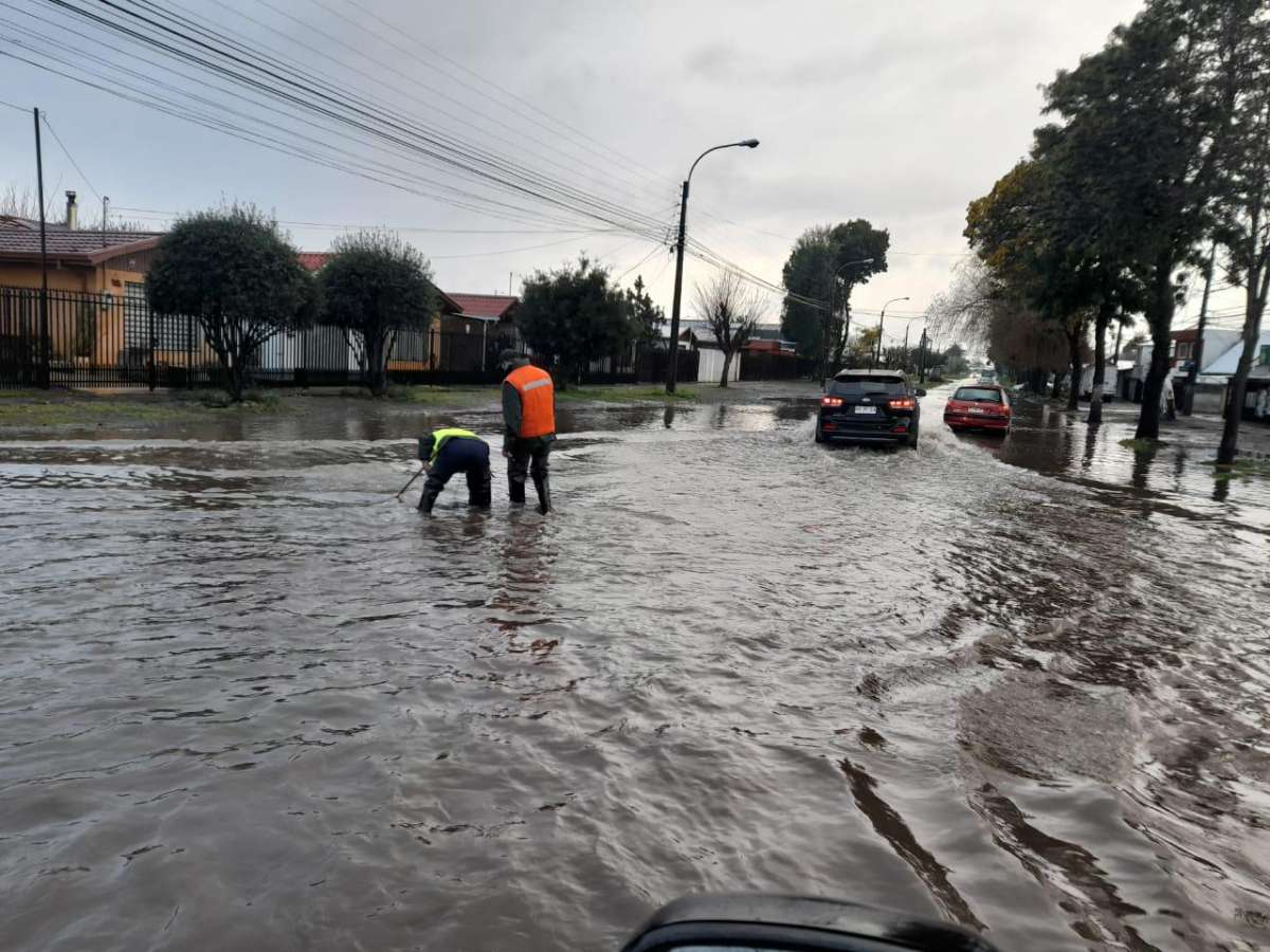 Desganches y anegamientos menores registra Chillán por evento meteorológico