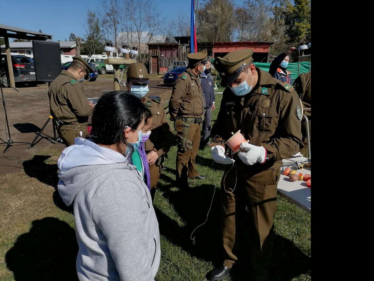 Carabineros de Coihueco compartió las graves consecuencias del uso del hilo curado en campaña #VolantínSeguro