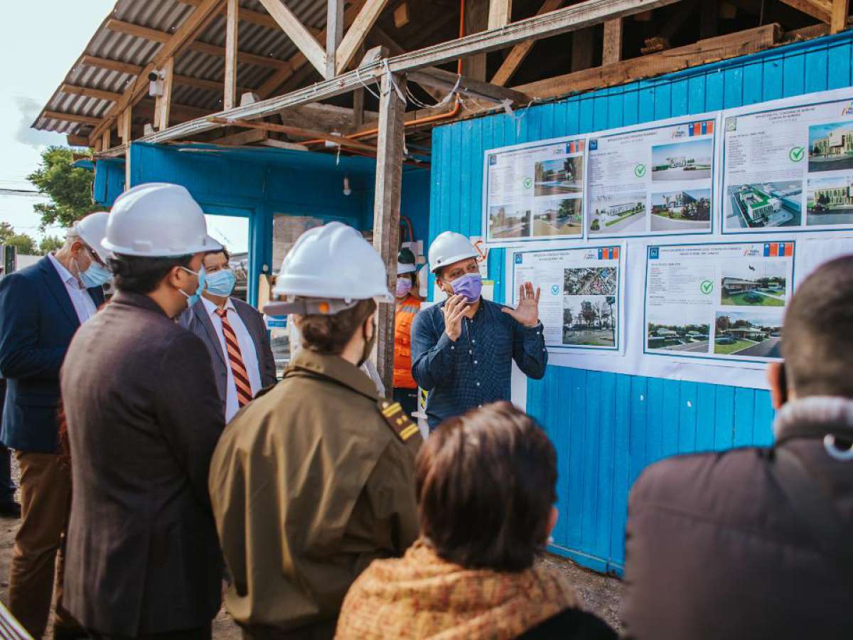 Gobernador Crisóstomo inspecciona avance de obras en seguridad pública para ñuble