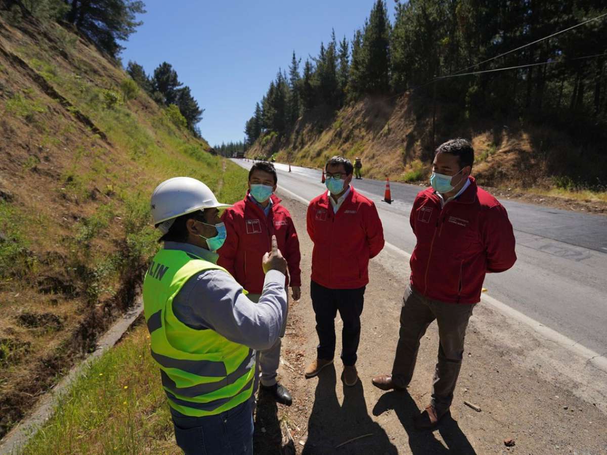 Un 30 por ciento de avance presentan obras de recapado asfáltico de la Ruta Los Conquistadores entre Quirihue y Trehuaco