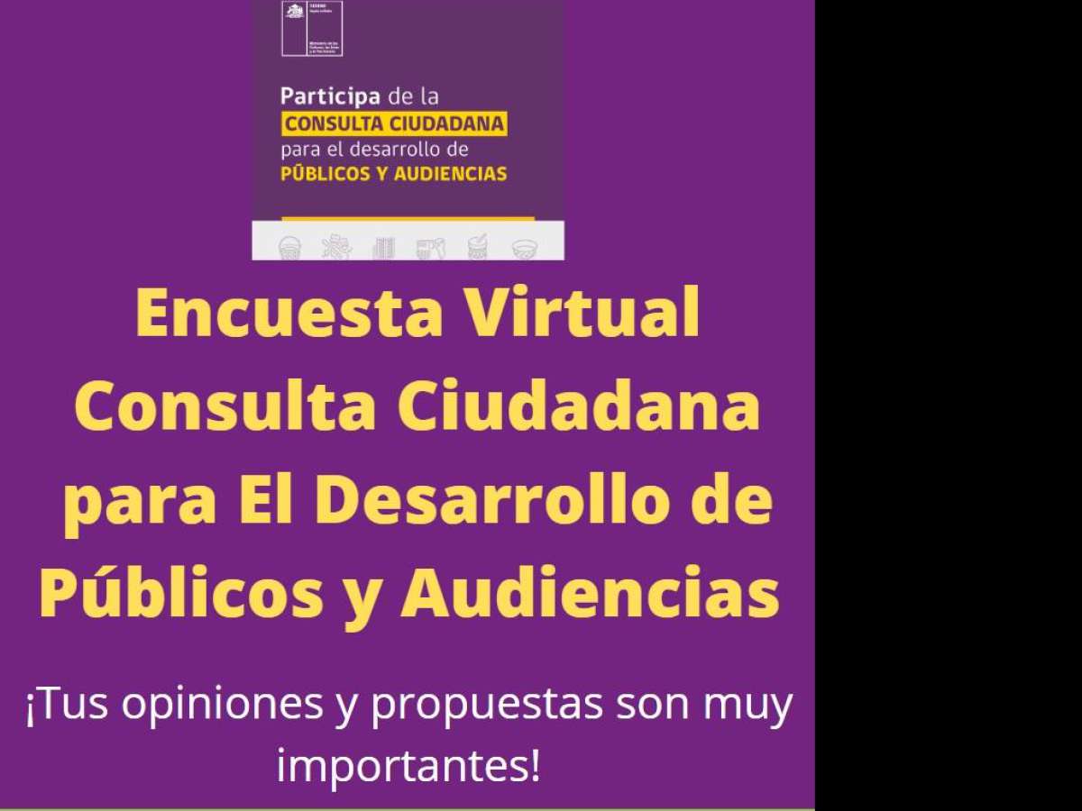 Invitan a participar en Encuesta Online de la Consulta Ciudadana para el Desarrollo de Públicos y Audiencias