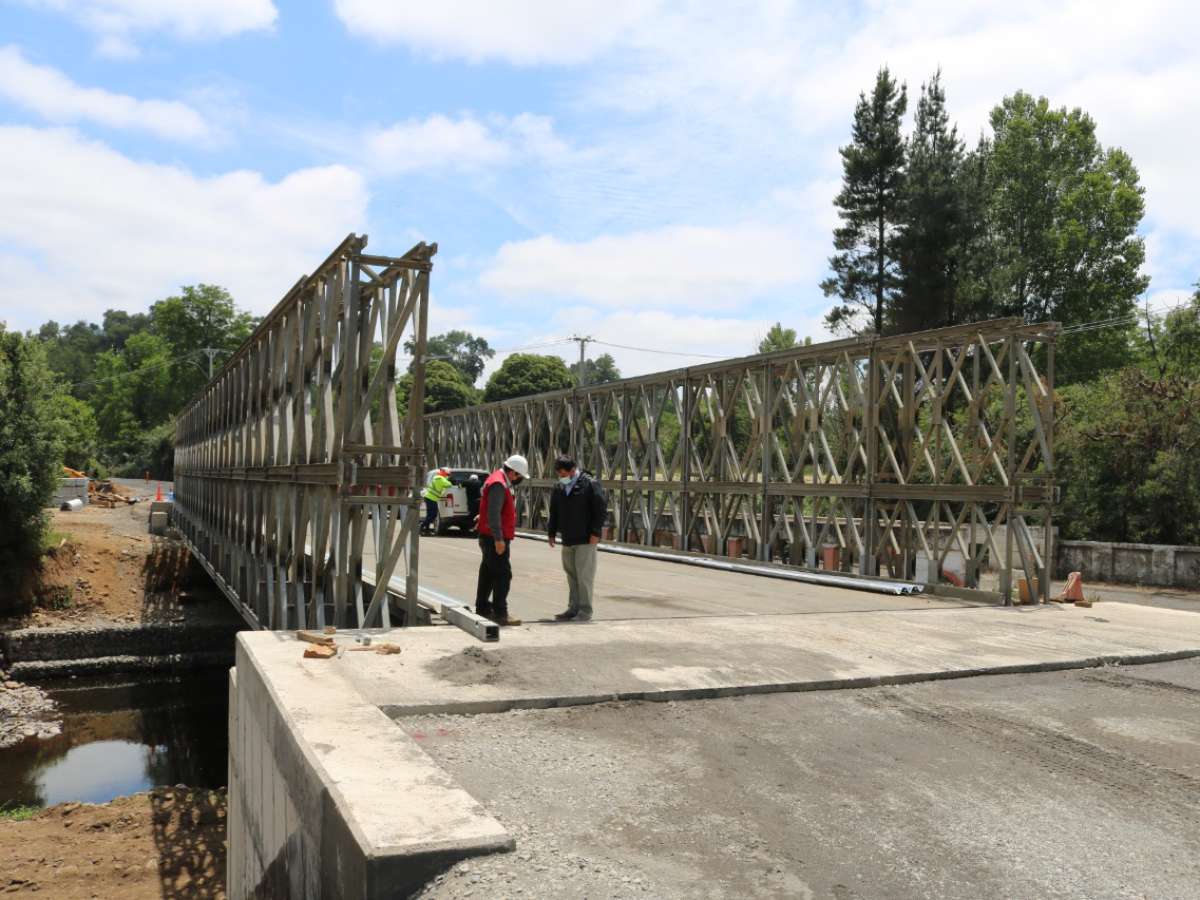 En la comuna de El Carmen entra en operación el sexto puente mecano de Ñuble 