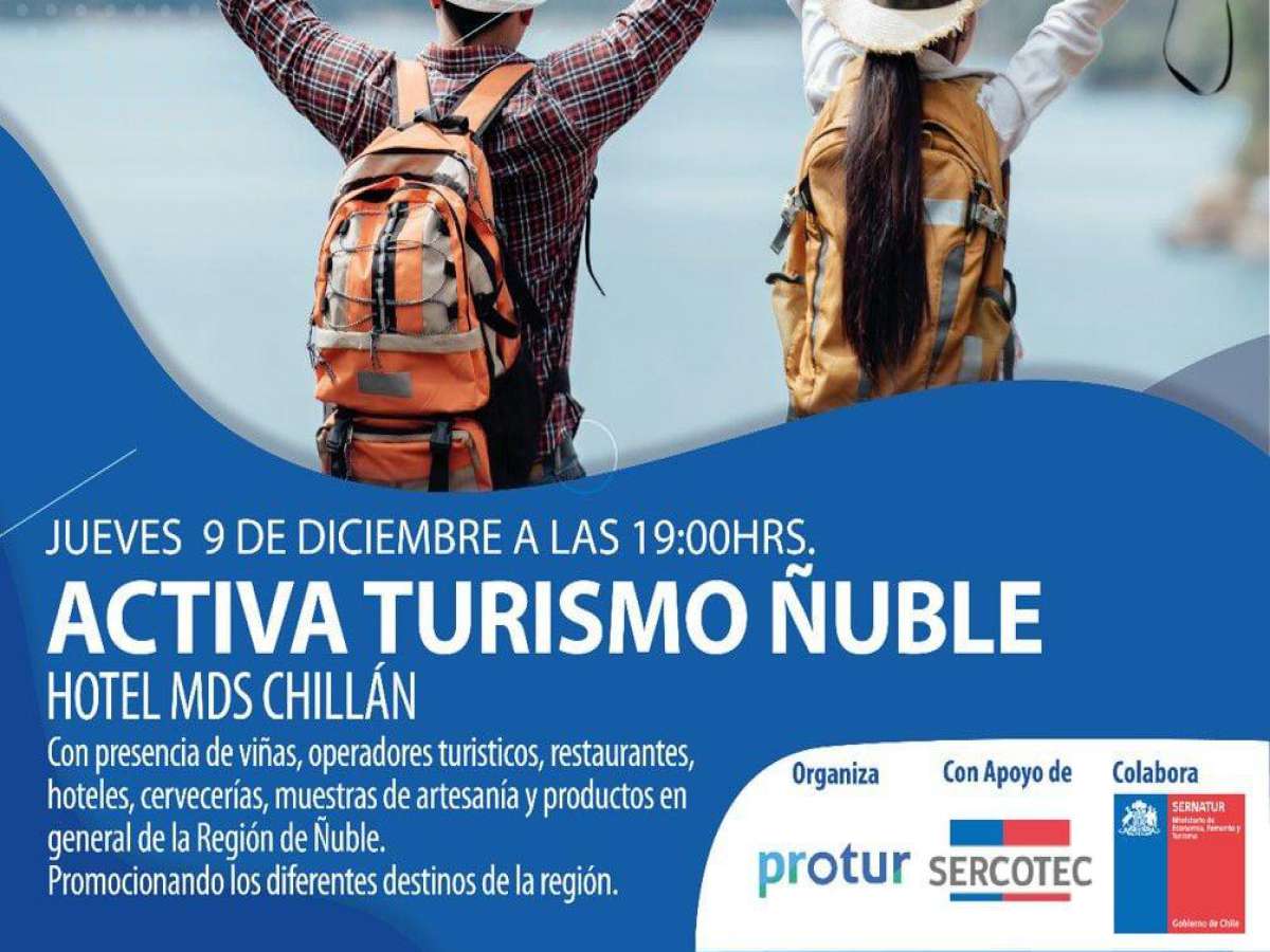 Este jueves se realizará la Feria Reactiva Turismo Ñuble en Hotel Marina del Sol