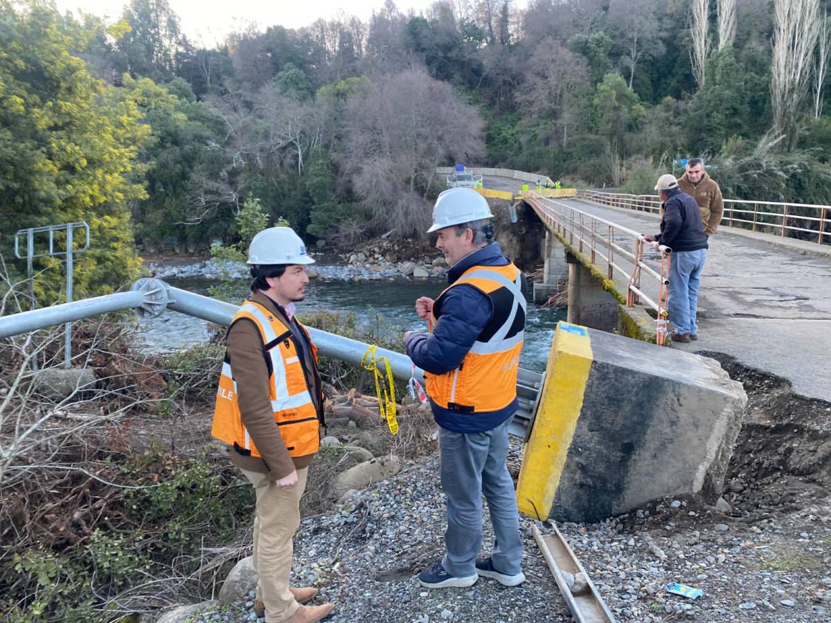MOP Ñuble instalará un puente mecano tras colapso del puente Zapallar