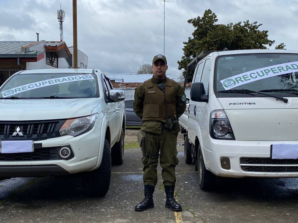 Carabineros del SEBV Ñuble recuperó en San Nicolás 2 camionetas involucradas en ilícitos las que serán devueltas a sus propietarios