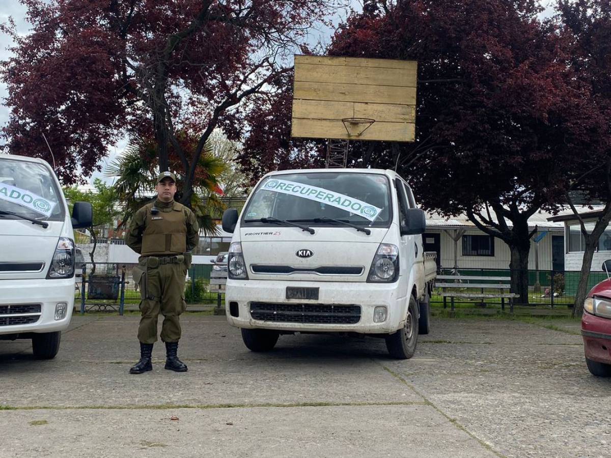 En el marco del Plan Calles sin Violencia Carabineros del SEBV Ñuble incautó en Chillán 3 vehículos que tenían encargo por robo