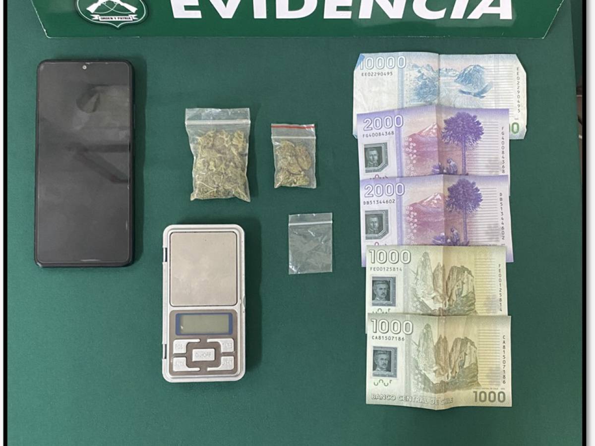 Carabineros detuvo a adolescente que comercializaba marihuana en inmediaciones de colegio en Villa Jardines de Ñuble en Chillán