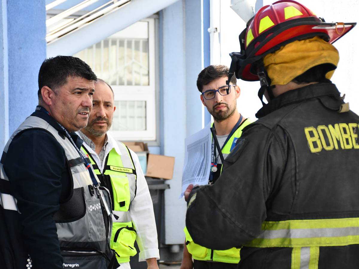 Simulacro de incendio en Depósito de Vacunas pone a prueba la coordinación de emergencia en Ñuble