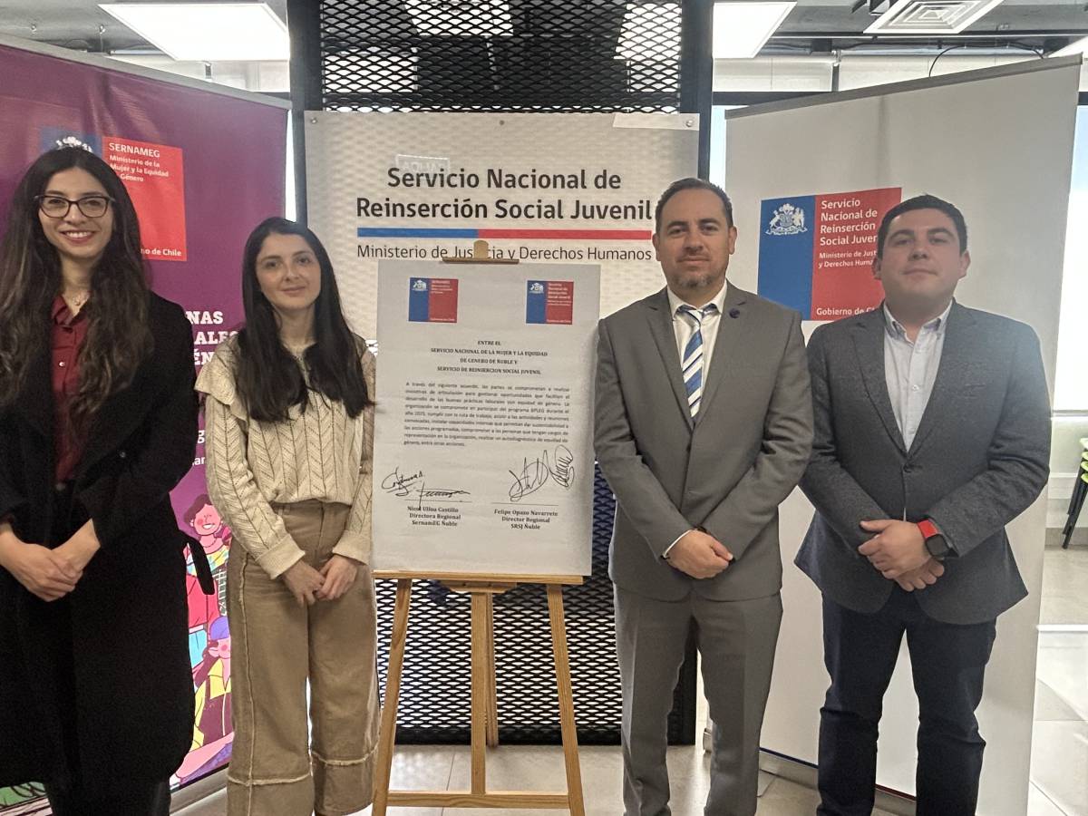 Reinserción Juvenil Ñuble se suma al programa Buenas Prácticas Laborales con Equidad de Género de SernamEG